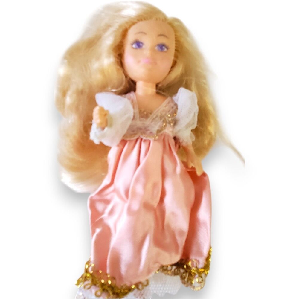 Vintage 1987 Coleco Princess Doll 5.5" Marchon Pink Gown